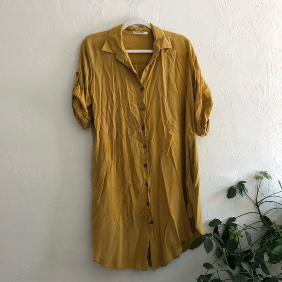 Vintage Mustard Yellow Dress - Picture 6 of 7